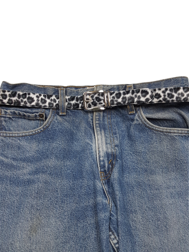 Vegan Faux Fur Animal Print Belt