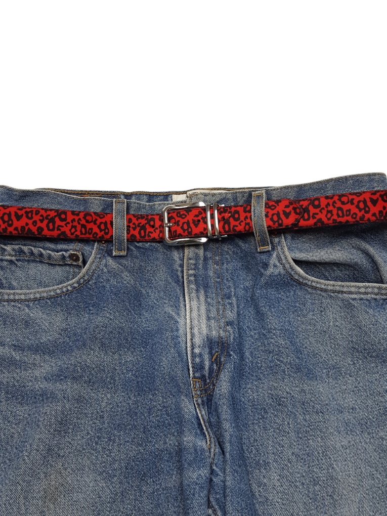 Vegan Faux Fur Animal Print Belt