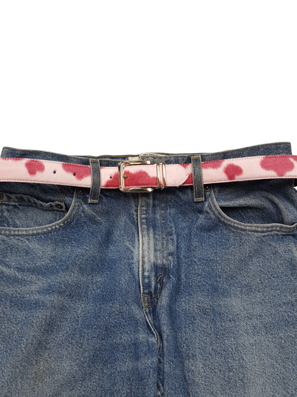 Vegan Faux Fur Animal Print Belt