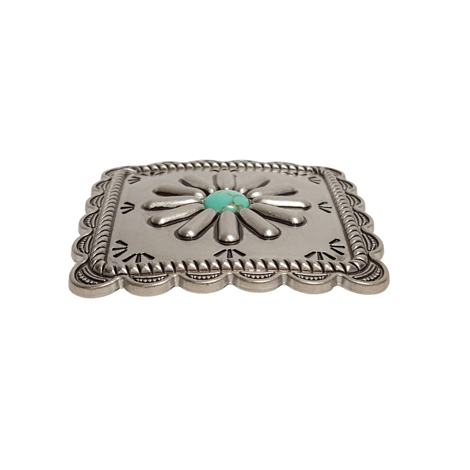 Concho: Square Floral Sliding Concho