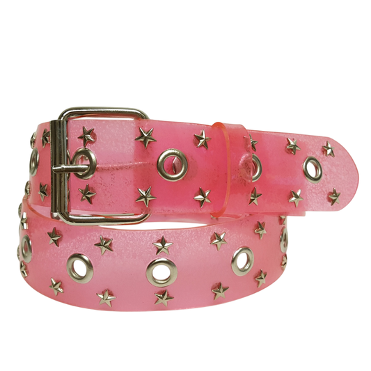 Belt: Transparent Studded with Star Belt