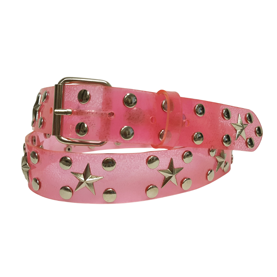 Belt: Transparent Studded with Star Belt