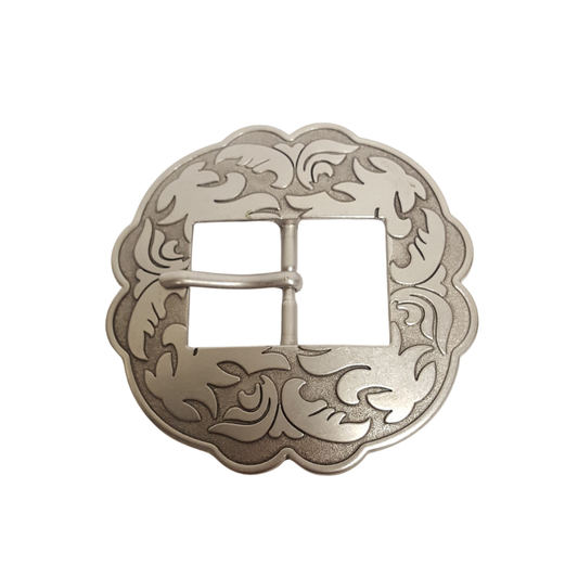 Buckle: Western Floral Engraved Buckle