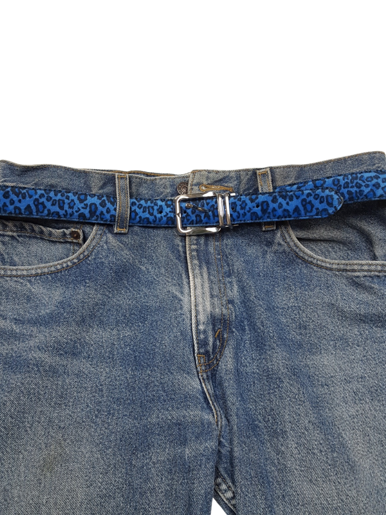 Vegan Faux Fur Animal Print Belt