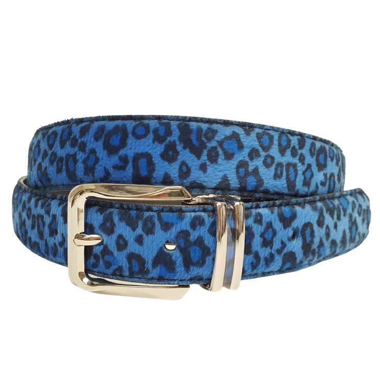 Vegan Faux Fur Animal Print Belt