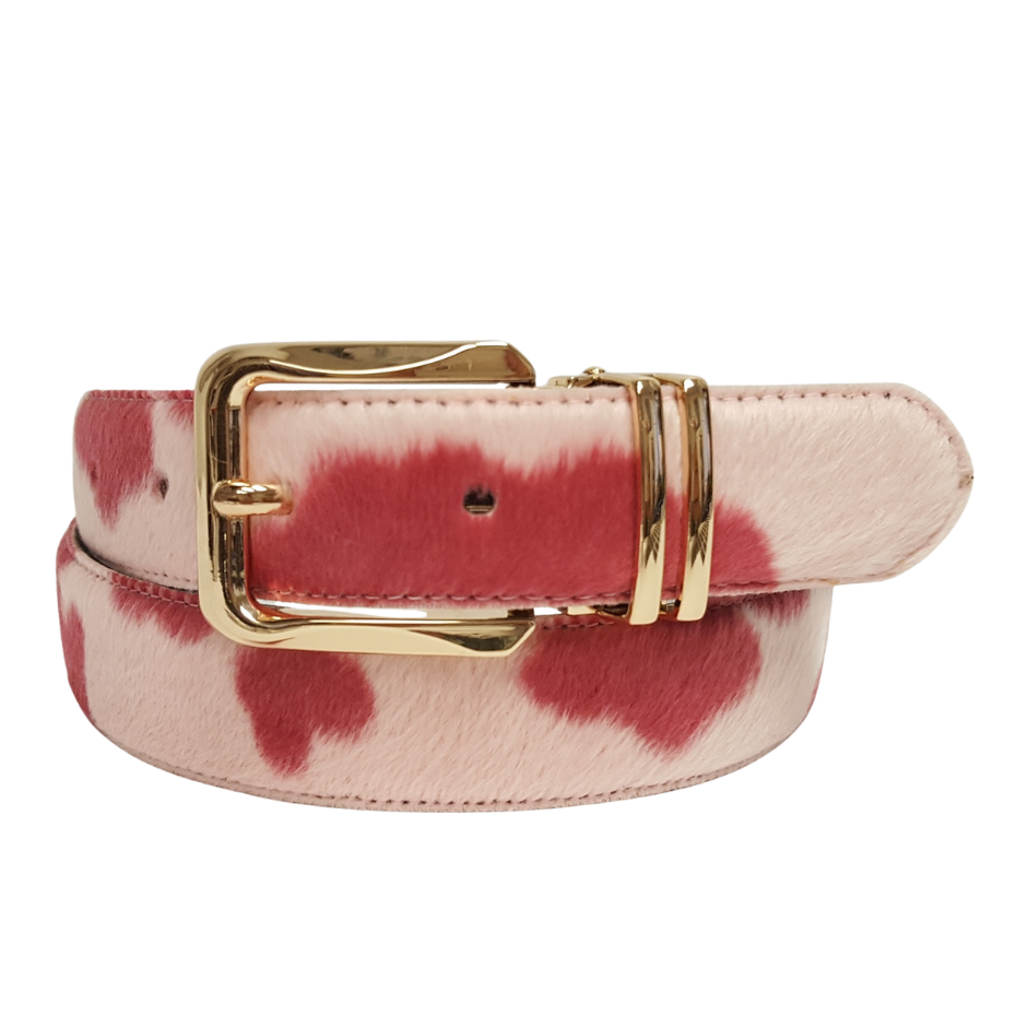 Vegan Faux Fur Animal Print Belt