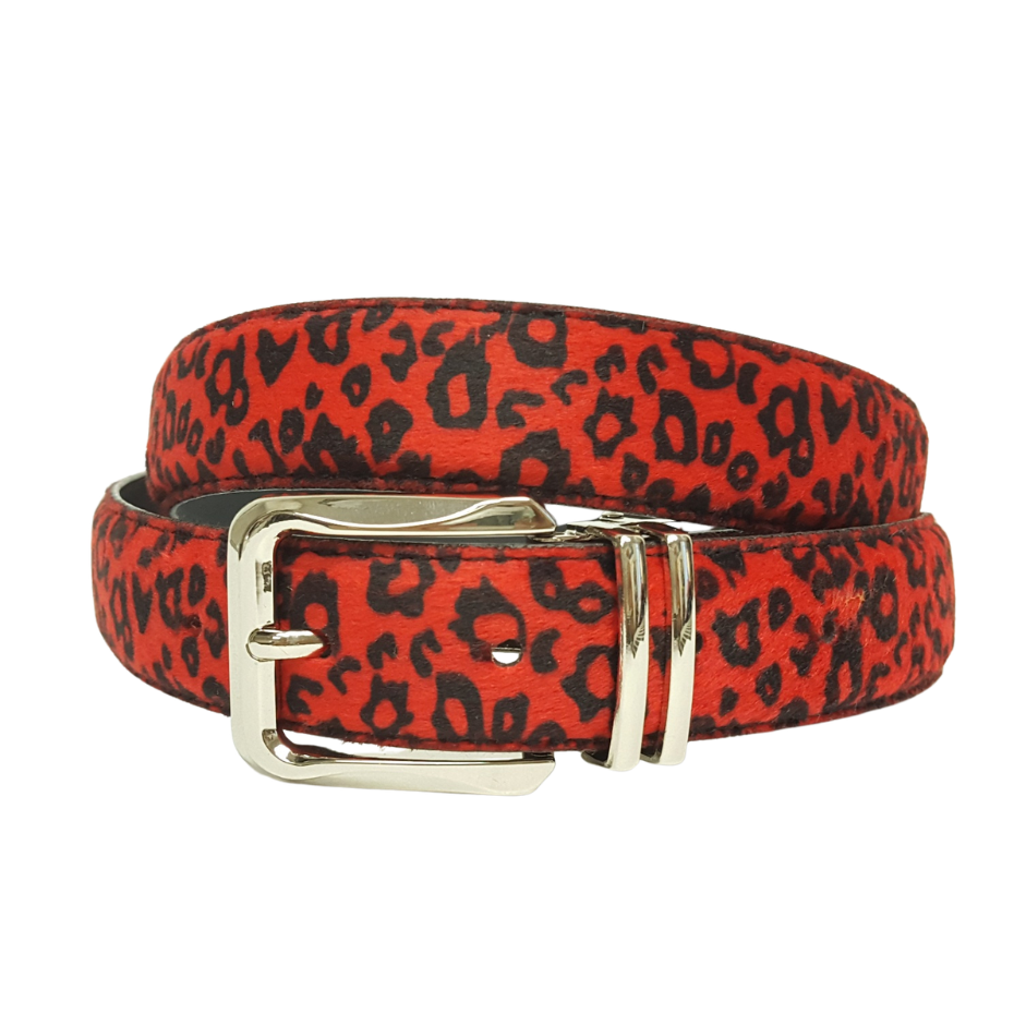 Vegan Faux Fur Animal Print Belt