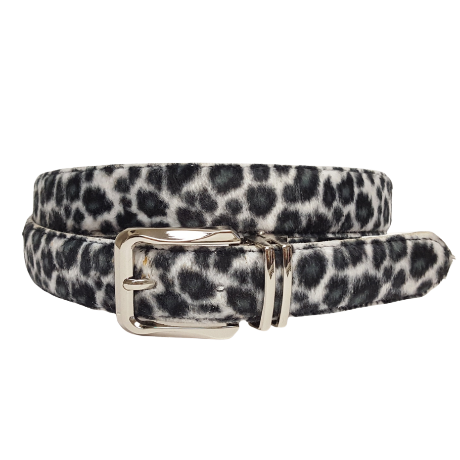 Vegan Faux Fur Animal Print Belt