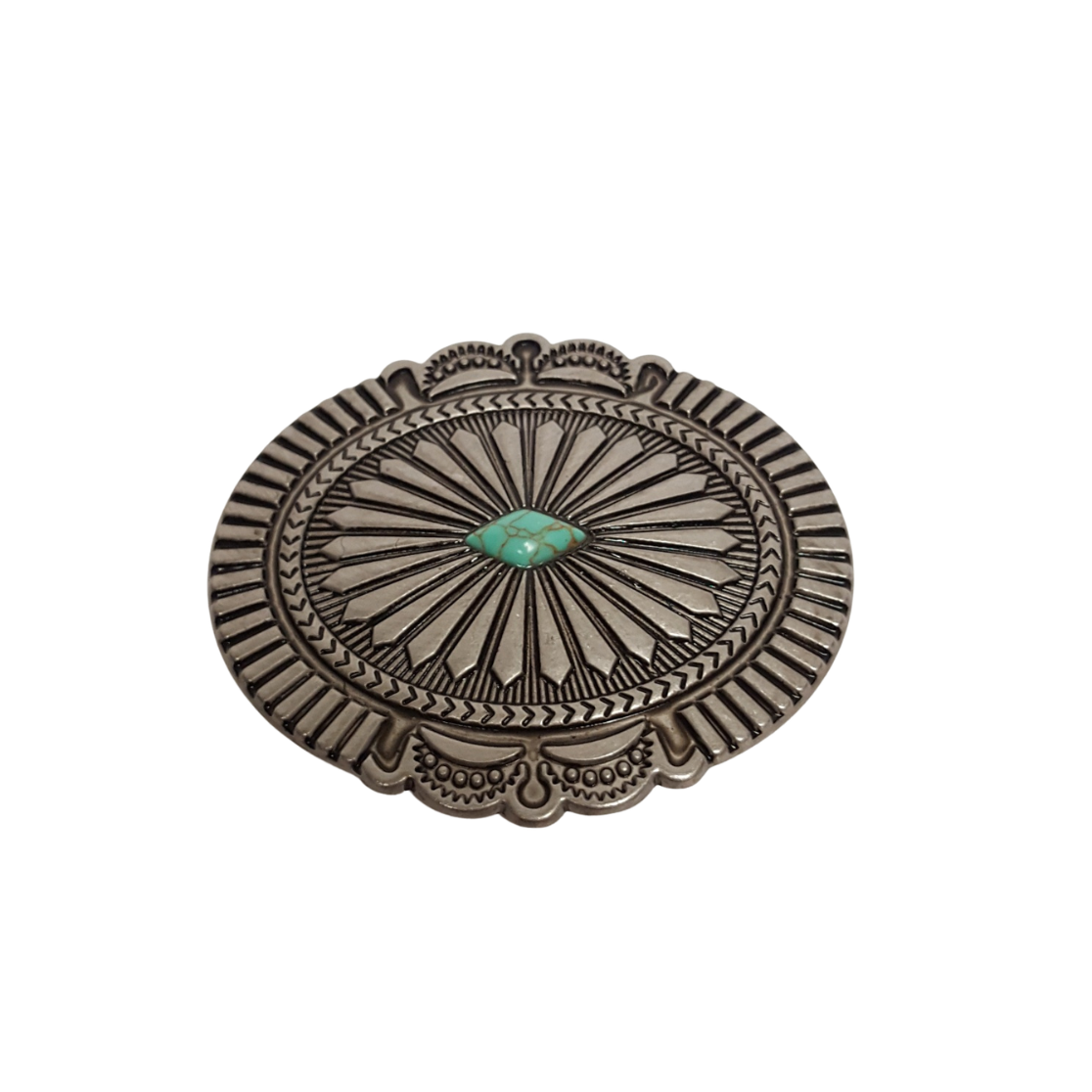 Concho: Western Oval Concho with stone