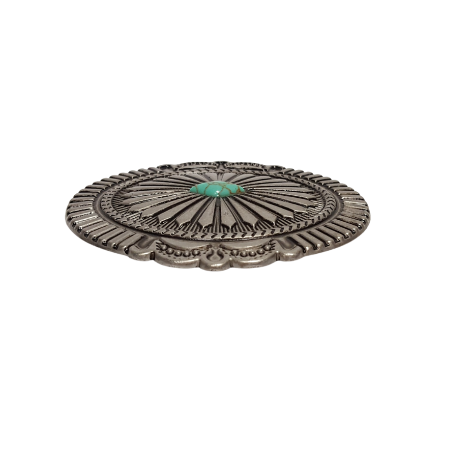 Concho: Western Oval Concho with stone