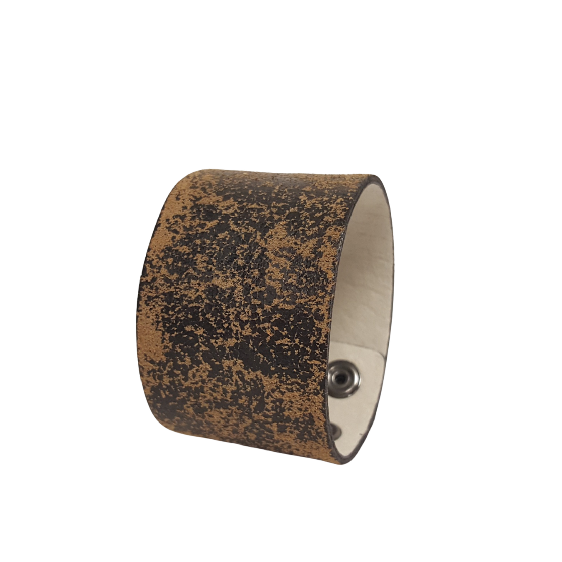 Bracelet: Genuine Leather Cuff with vintage distressed effect