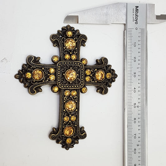 Pack of 3 pieces Crystal Cross metal part