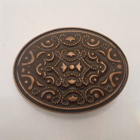 Buckle Sale: Oval Vintage Copper Finish Belt Buckle