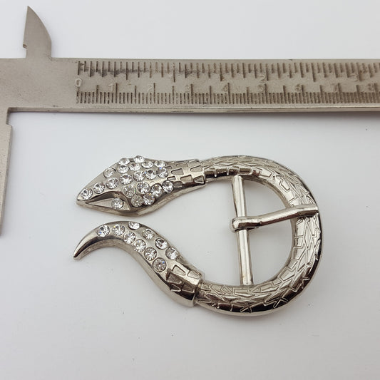 Buckle Sale: Tiny silver belt buckle with snake design( 3 pieces)