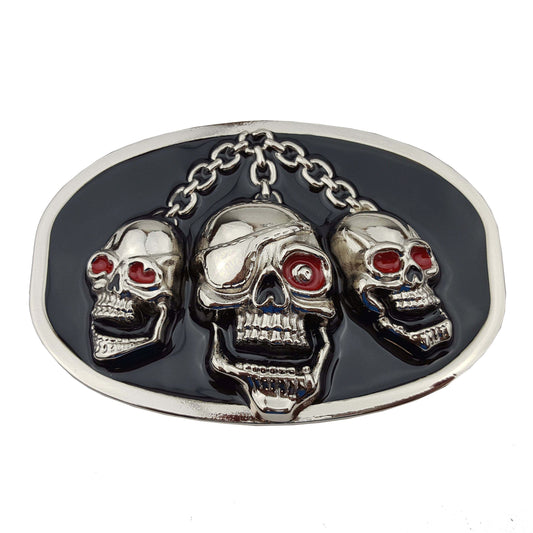 Buckle sale: Pirate Skulls with Chain Belt Buckle