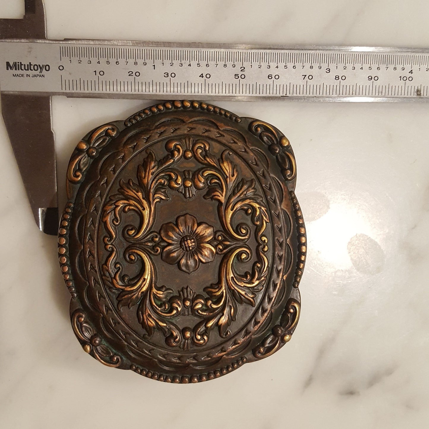 Buckle: Vintage Brass with patina on random spots