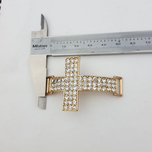 Bracelet Part: Gold Christian Cross Ornament for cuff