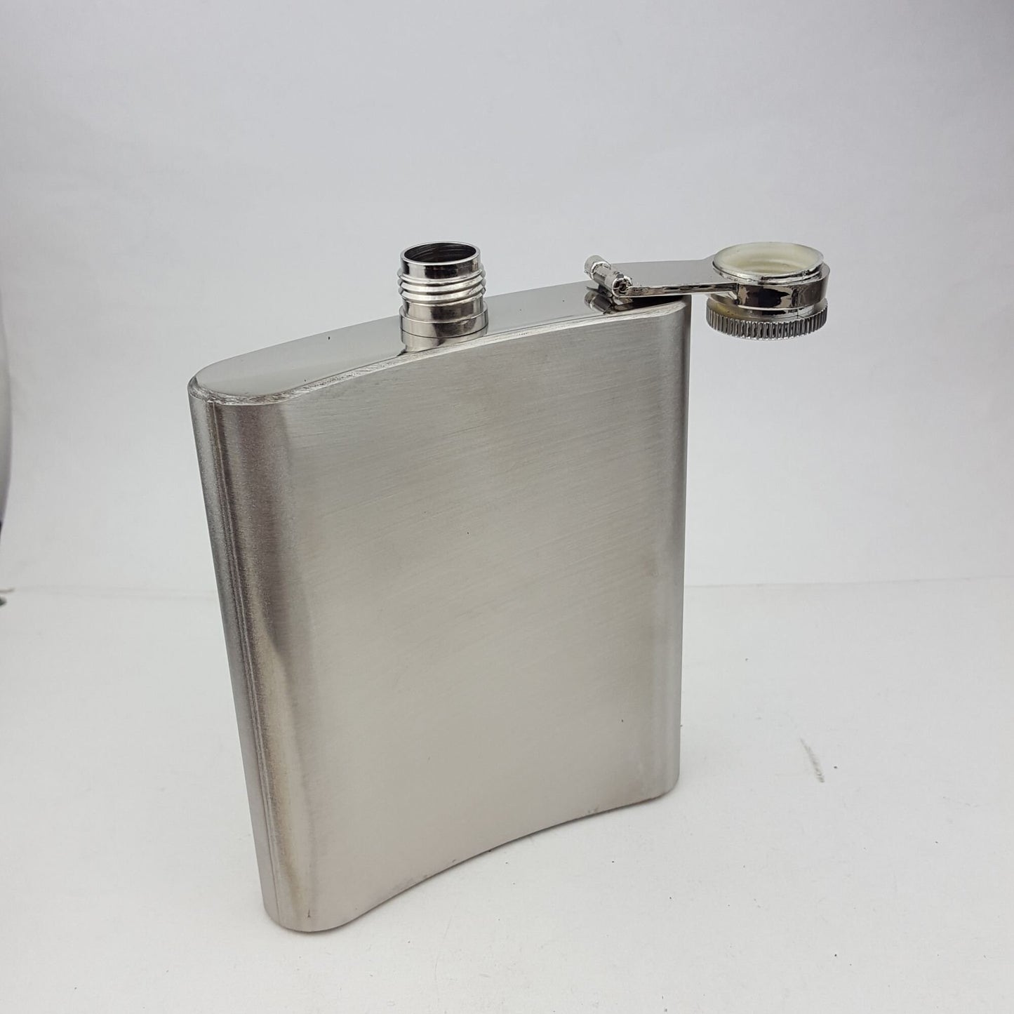 Stainless Steel Flask w. Leather Case