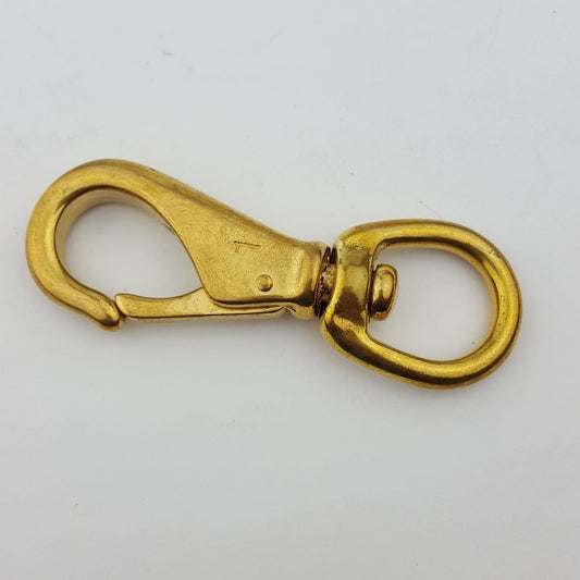 Swivel Eye Snap Hook in Cast Brass