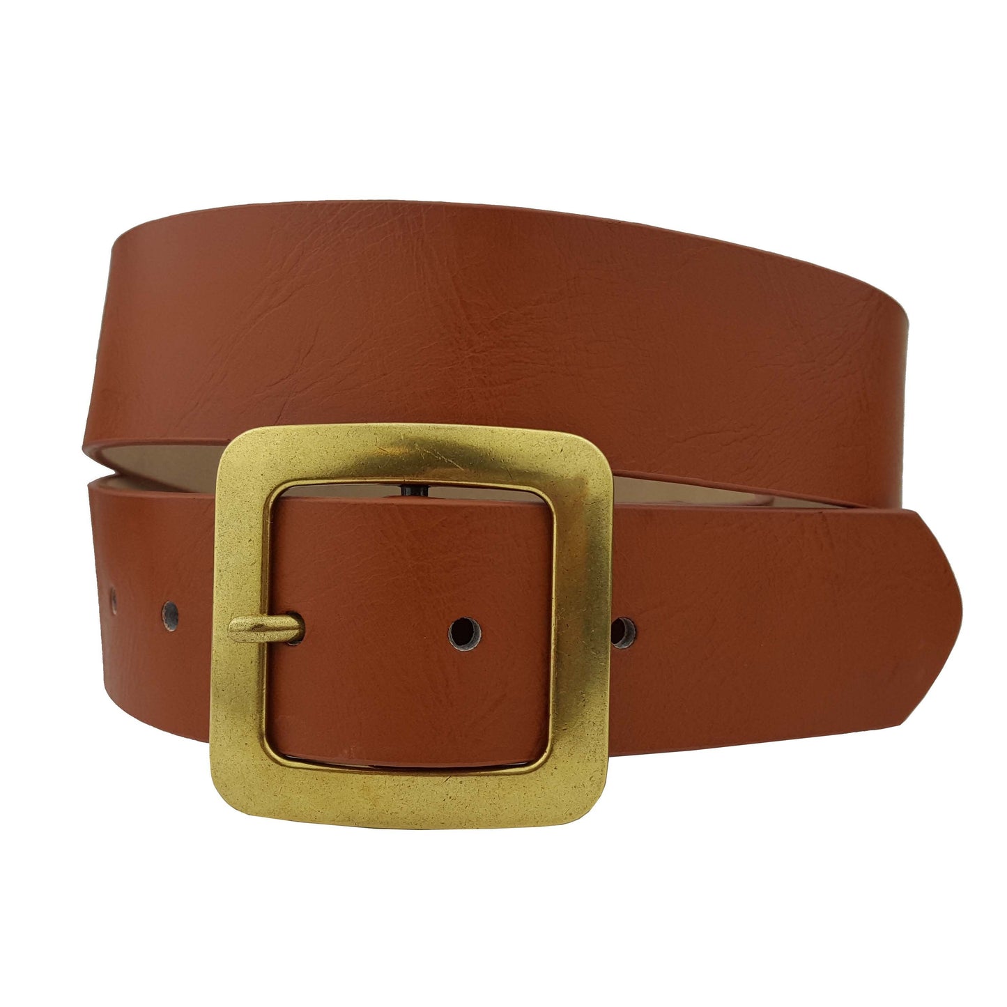 Belt: Non-Animal, Vegan Belt with an oval buckle or square