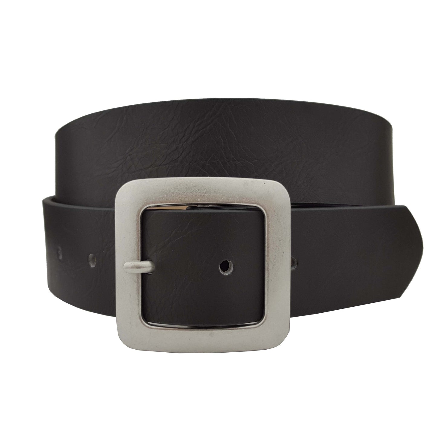 Belt: Non-Animal, Vegan Belt with an oval buckle or square