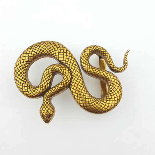 Buckle: Snake Buckle in Vintage Silver or Gold  Finish
