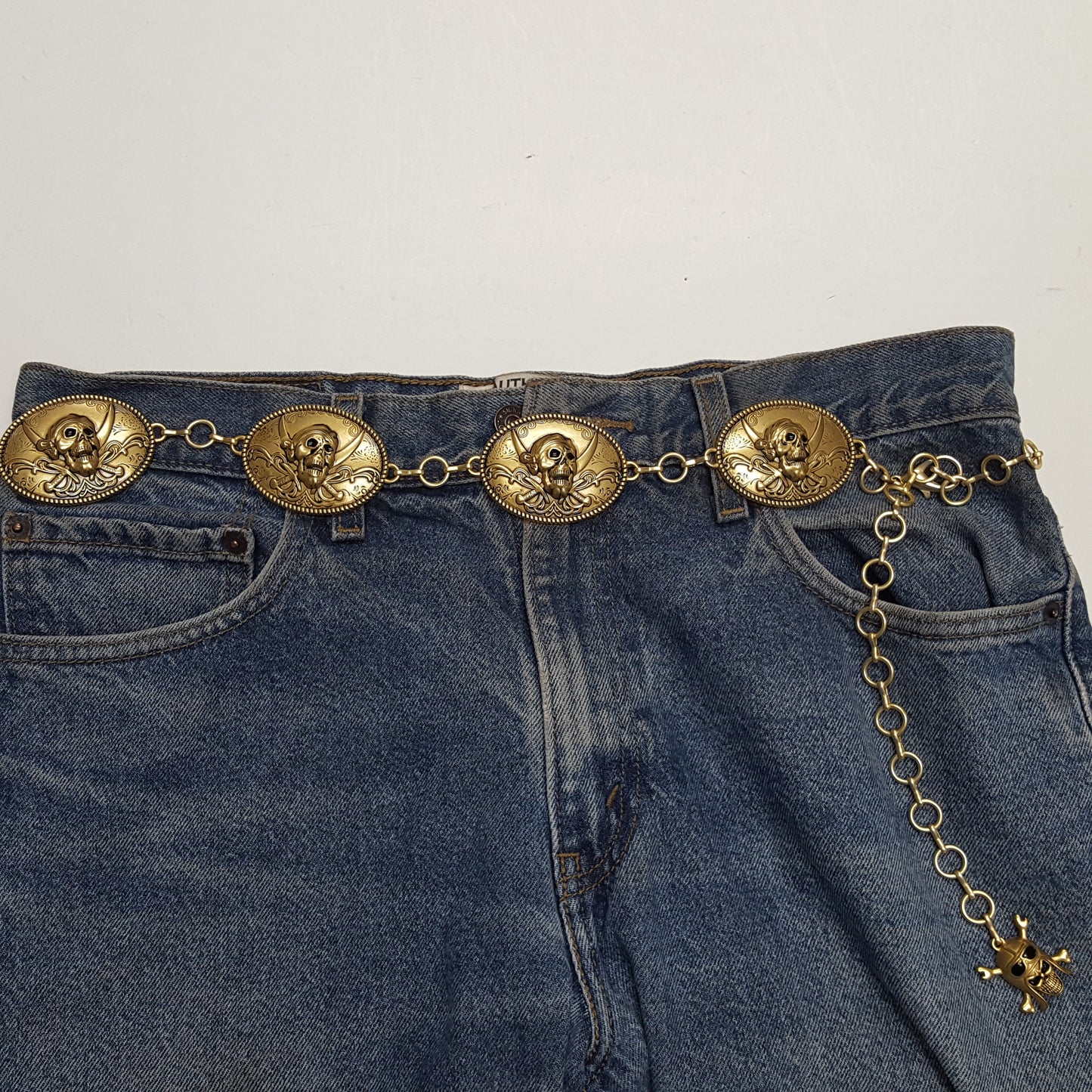 Chain belt: Pirate Metal Chain Belt in Silver or Gold