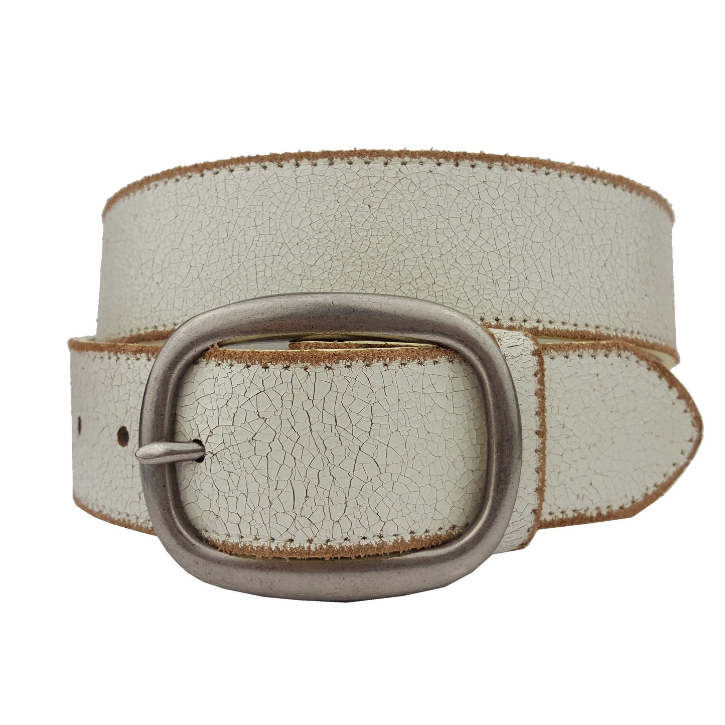 Belt: Vintage Leather belt with distress burnish edge