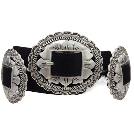 Belt: Genuine Suede Concho Belt