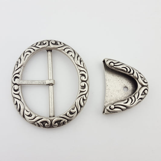 Buckle: Western Style Buckle and Tip set